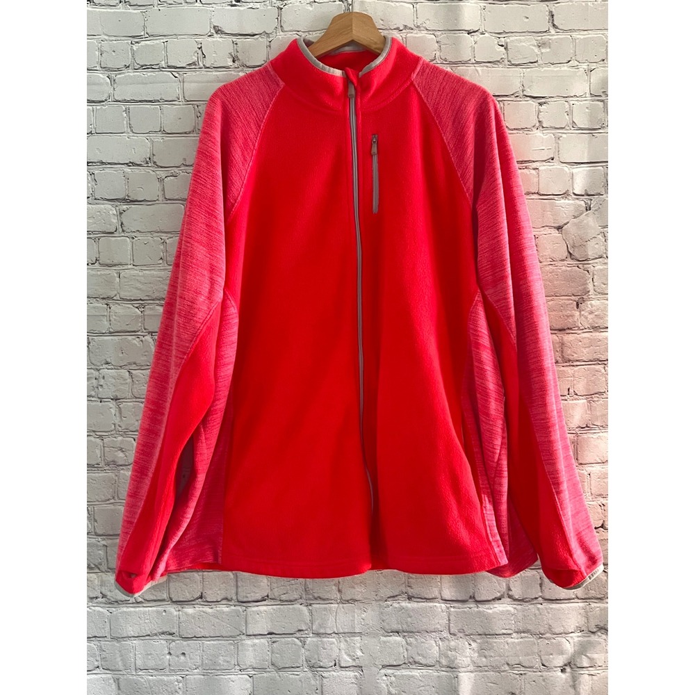 Tek Gear Women's Size 3XL Bright Pink Full Zip Fleece Jacket